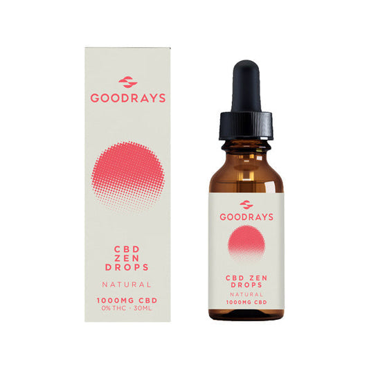Goodrays 1000mg CBD Natural Zen Drops - 30ml | Goodrays | CBD Products