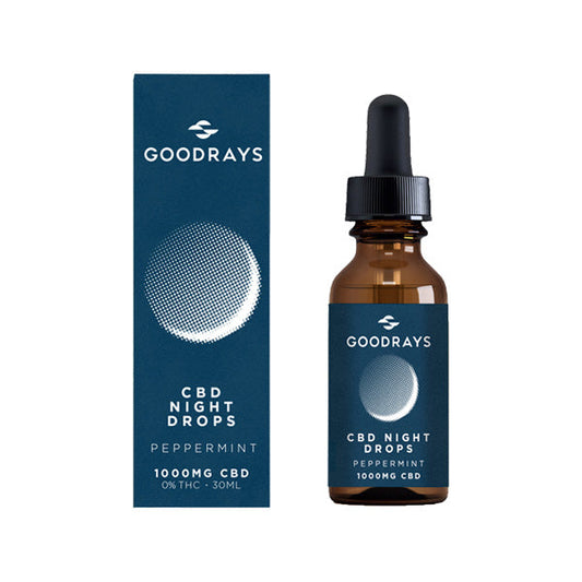 Goodrays 1000mg CBD Peppermint Night Drops - 30ml | Goodrays | CBD Products