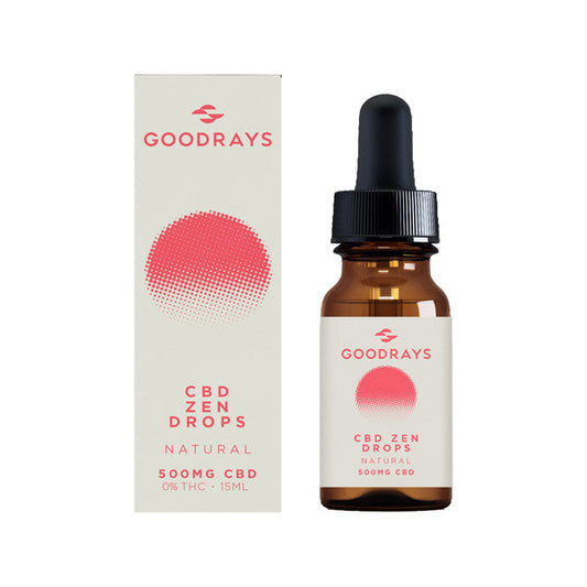 Goodrays 500mg CBD Natural Zen Drops - 15ml | Goodrays | CBD Products