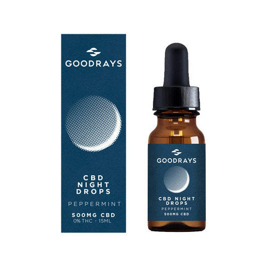 Goodrays 500mg CBD Peppermint Night Drops - 15ml | Goodrays | CBD Products