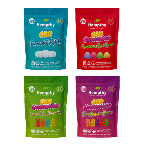 Hempthy 300mg CBD Gummies 30 Ct Pouch | Hempthy | CBD Products