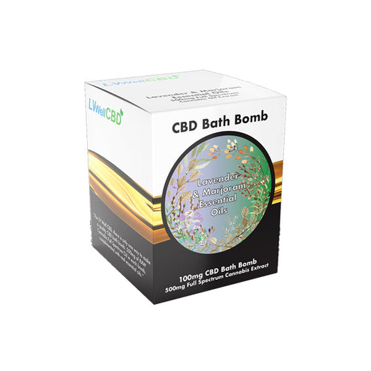 LVWell CBD 100mg CBD Bath Bomb - Lavender and Marjoram | LVWell CBD | CBD Products