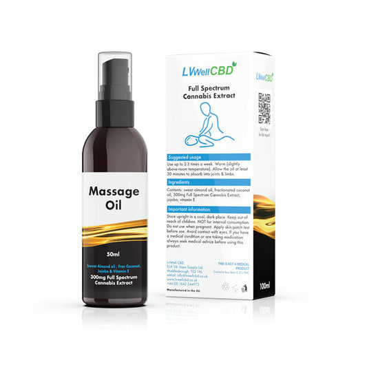 LVWell CBD 300mg 100ml Massage Oil | LVWell CBD | CBD Products