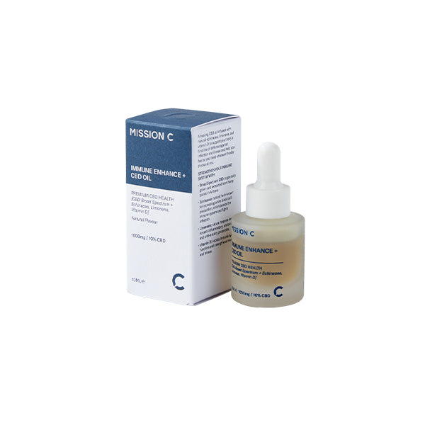 Mission C Immune Enhance + 1000mg CBD Oil - 10ml | Mission C | CBD Products