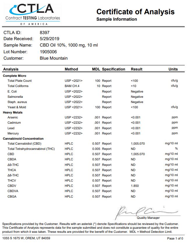 Naturecan 10% 1000mg CBD Broad Spectrum MCT Oil 10ml | Naturecan | CBD Products