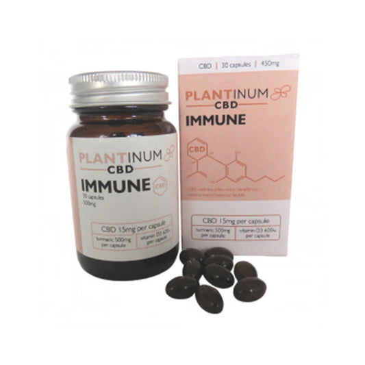 Plantinum CBD 450mg CBD Immune Soft Gel Capsules - 30 Caps | Plantinum CBD | CBD Products