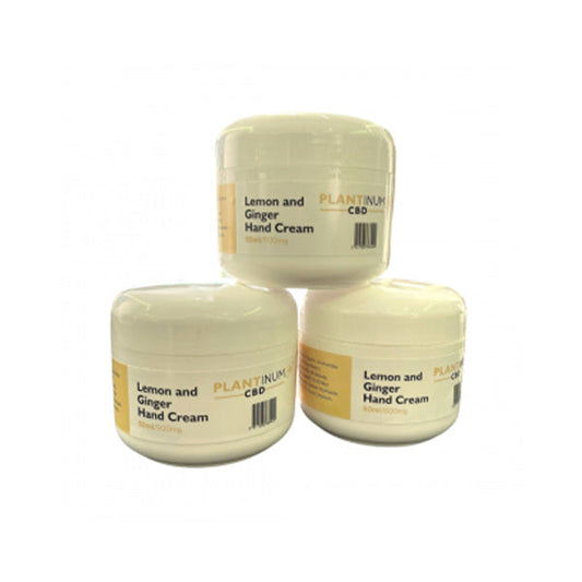 Plantinum CBD 500mg CBD Lemon & Ginger Hand Cream - 50ml | Plantinum CBD | CBD Products