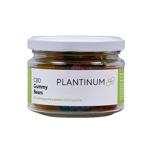 Plantinum CBD 600mg CBD Vegan Gummy Bears - 30 Pieces | Plantinum CBD | CBD Products