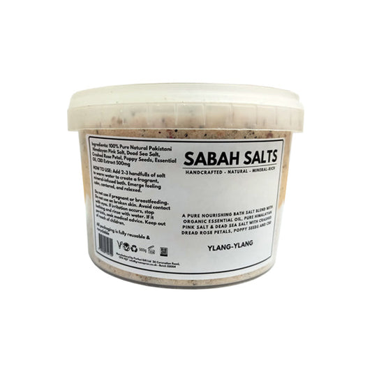 Sabah 500mg CBD Ylang Ylang Bath Salts | Green Apron | CBD Products