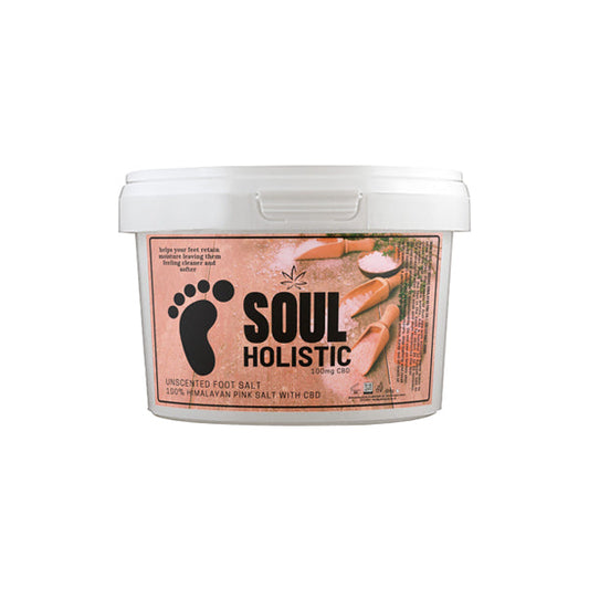 Soul Holistic 100mg CBD Himalayan Pink Salt Unscented Foot Salt - 500g | Green Apron | CBD Products