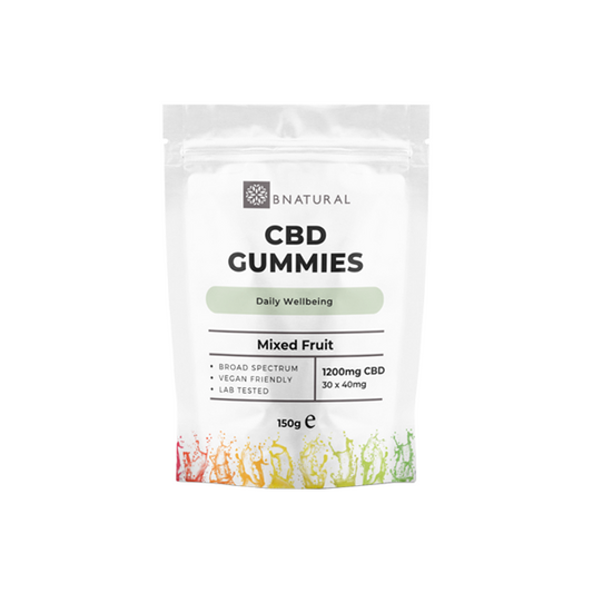Bnatural 1200mg Broad Spectrum CBD Mixed Fruit Gummies - 30 Pieces (BUY 1 GET 1 FREE) | Bnatural | CBD Products