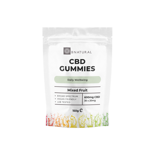 Bnatural 600mg Broad Spectrum CBD Mixed Fruit Gummies - 30 Pieces (BUY 1 GET 1 FREE) | Bnatural | CBD Products