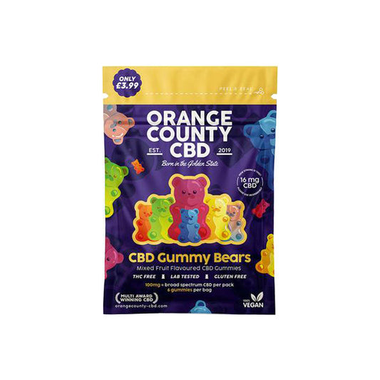 Orange County CBD 100mg Mini CBD Gummy Bears - 6 Pieces | Orange County | CBD Products