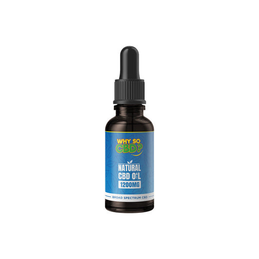 Why So CBD? 1200mg Broad Spectrum CBD Natural Oil - 30ml | Why So CBD | CBD Products