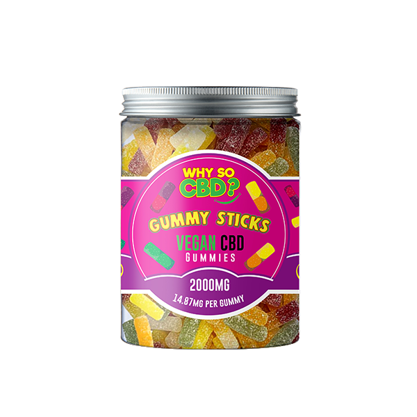 Why So CBD? 2000mg CBD Large Vegan Gummies - 11 Flavours | Why So CBD | CBD Products