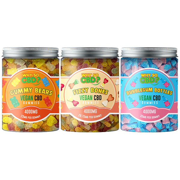 Why So CBD? 4000mg CBD Large Vegan Gummies - 11 Flavours | Why So CBD | CBD Products