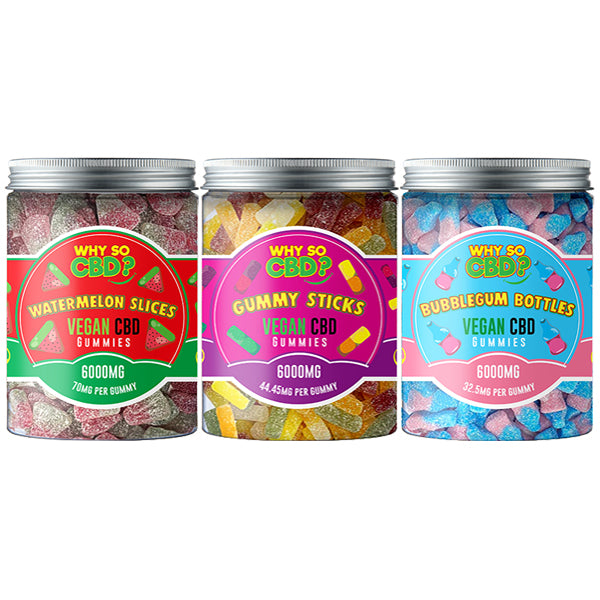 Why So CBD? 6000mg CBD Large Vegan Gummies - 11 Flavours | Why So CBD | CBD Products