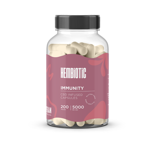 Hembiotic 5000mg Bulk CBD Capsules - 200 Caps | Hembiotic | CBD Products