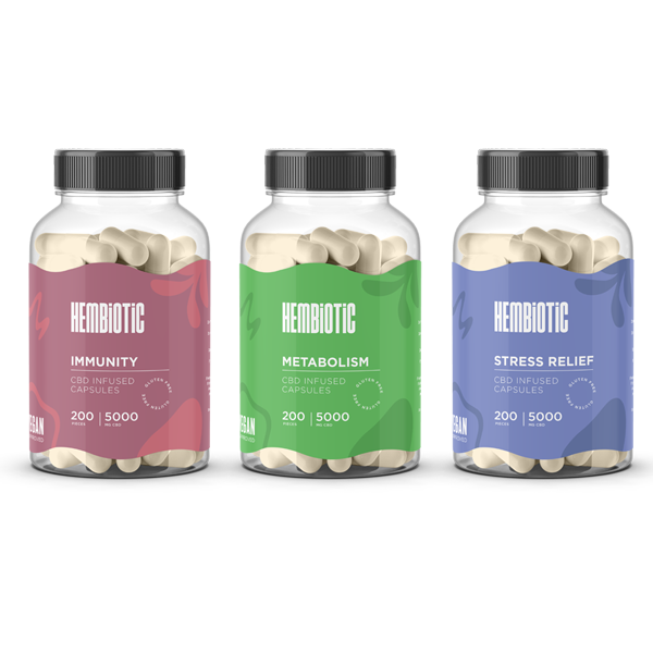 Hembiotic 5000mg Bulk CBD Capsules - 200 Caps | Hembiotic | CBD Products