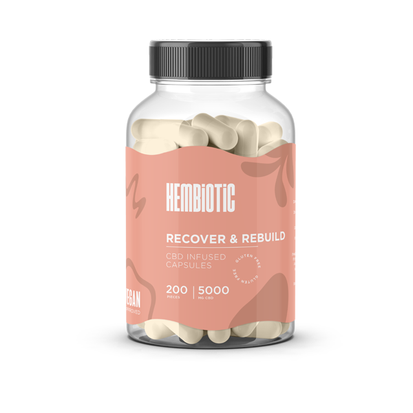 Hembiotic 5000mg Bulk CBD Capsules - 200 Caps | Hembiotic | CBD Products