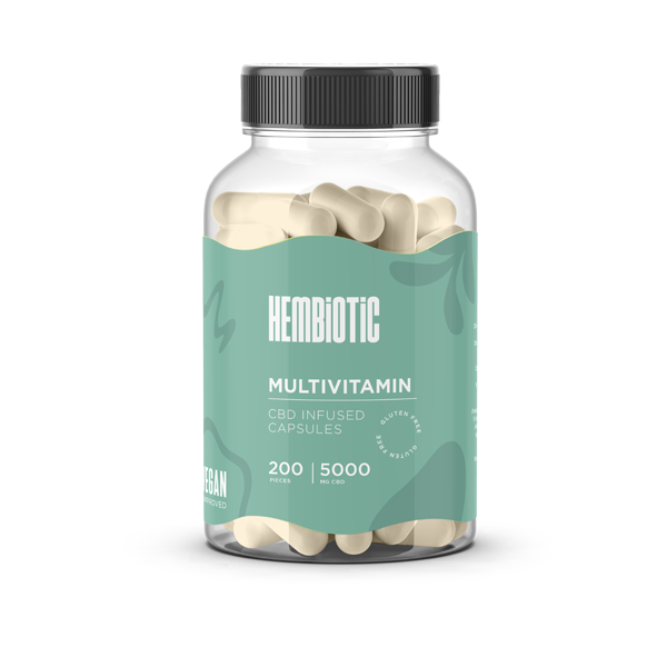 Hembiotic 5000mg Bulk CBD Capsules - 200 Caps | Hembiotic | CBD Products