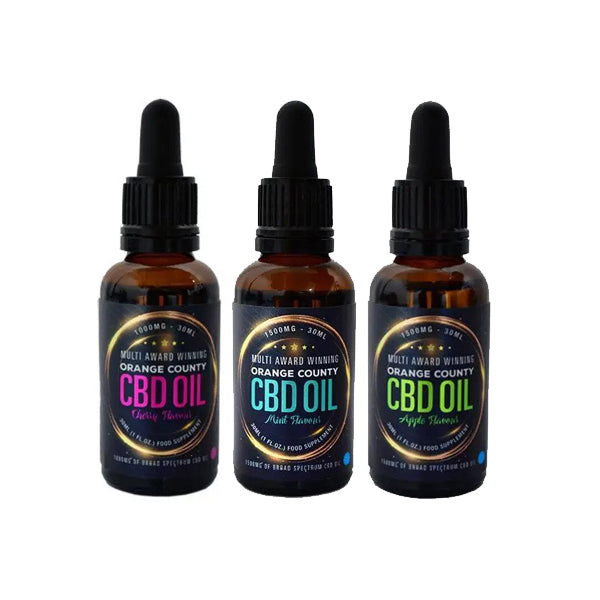 Orange County CBD 500mg Flavoured Tincture Oil 30ml | Orange County | CBD Products