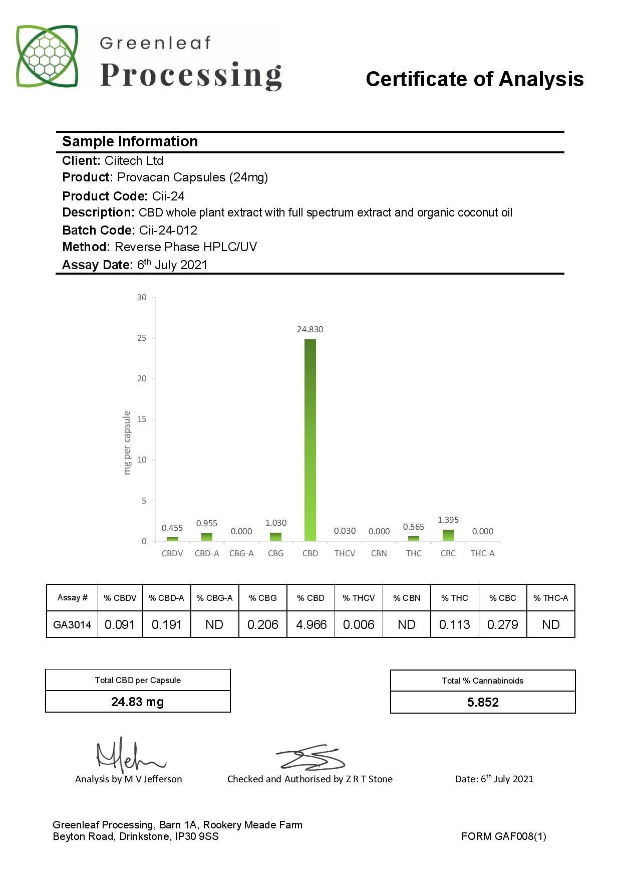 Provacan 720mg CBD Oral Capsules - 30 Caps | Provacan | CBD Products
