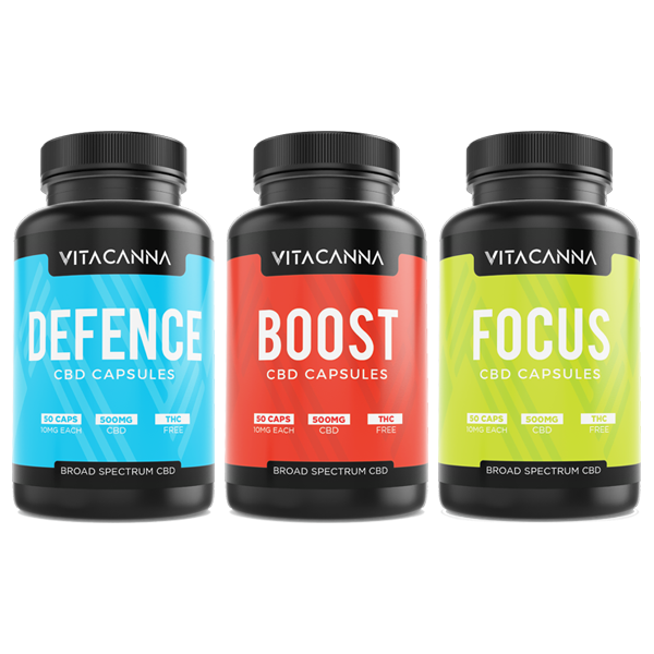 Vita Canna 500mg Broad Spectrum CBD Vegan Capsules - 50 Caps | Vita Canna | CBD Products
