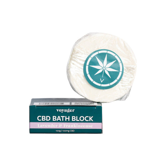 Voyager 100mg CBD Lavender & Frankincense Bath Block - 100g | Voyager | CBD Products