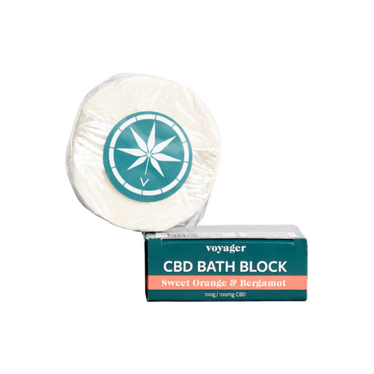 Voyager 100mg CBD Sweet Orange & Bergamot Bath Block - 100g | Voyager | CBD Products