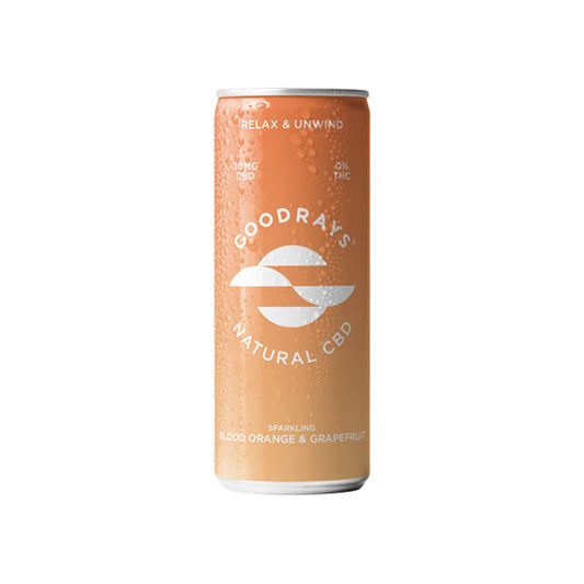 12 x Goodrays 30mg CBD Blood Orange & Grapefruit Seltzer 250ml | Goodrays | CBD Products